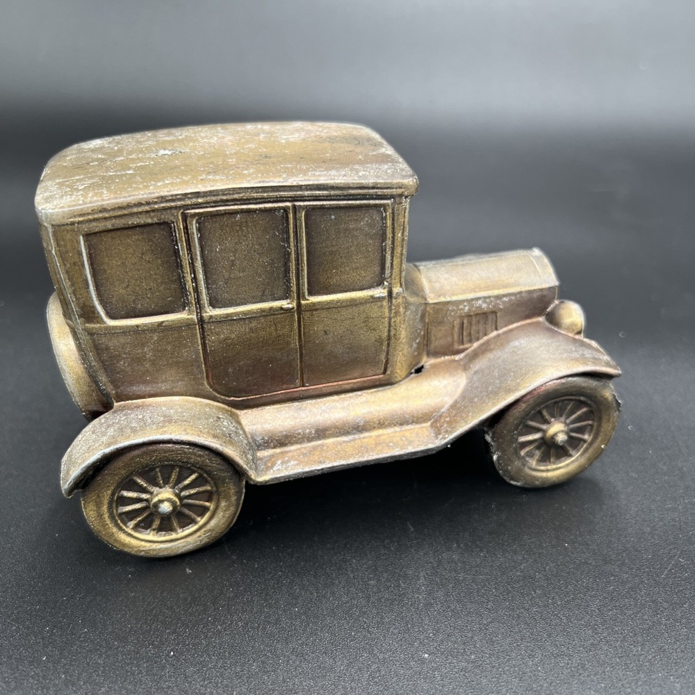 Vintage Banthrico Car Bank Western PA Nation Bank Cast Metal Brass Color No Key
